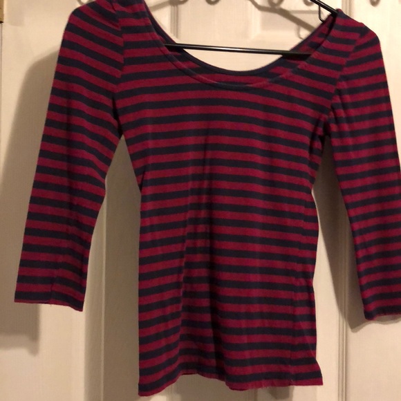 Splash striped shirt wine and navy - Picture 4 of 4
